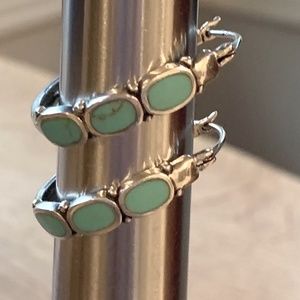 Vintage Sterling and Turquoise Earrings. In good used condition